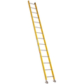 Bauer Ladder Straight Ladder, Fiberglass, 375 lb Load Capacity 33114